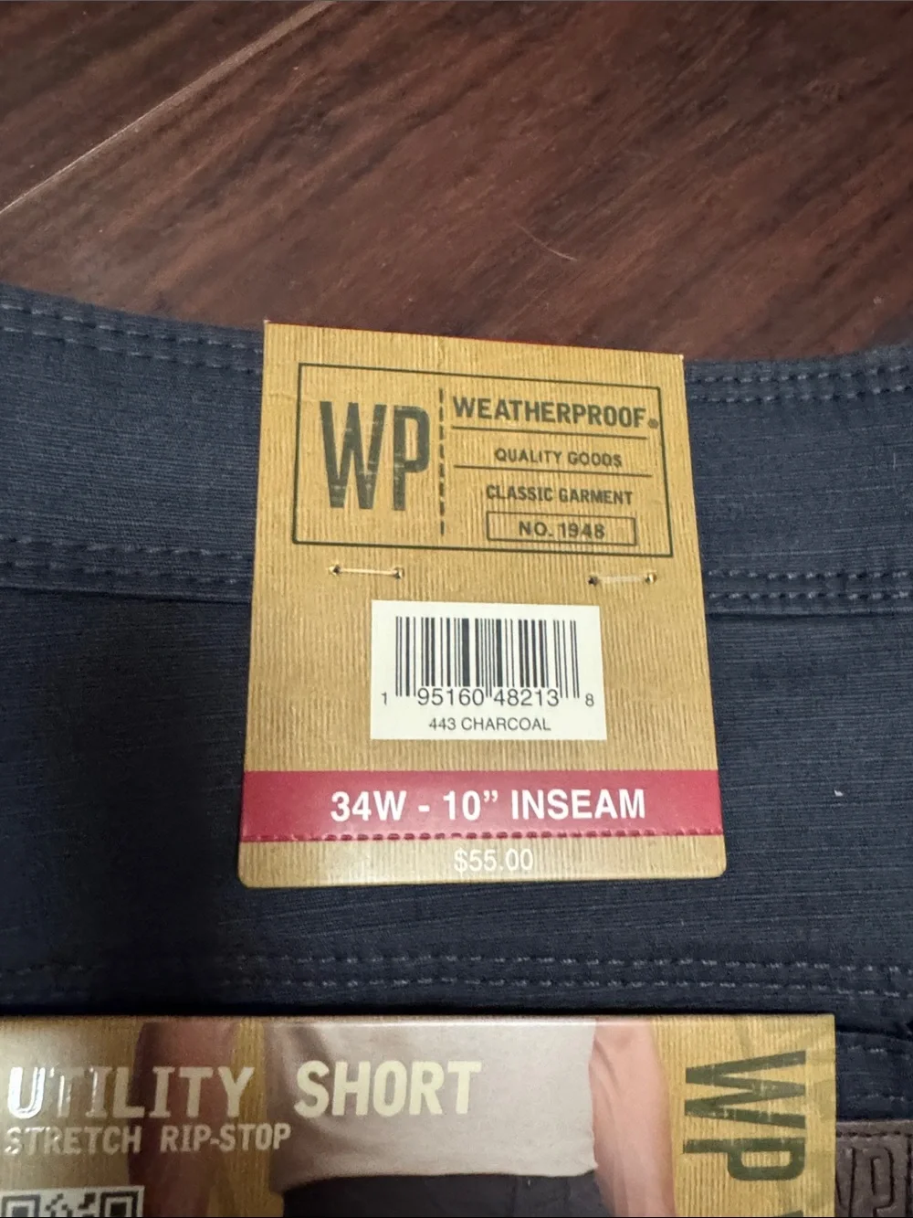 Weatherproof Charcoal Utility Shorts - WP - Picture 2 of 4